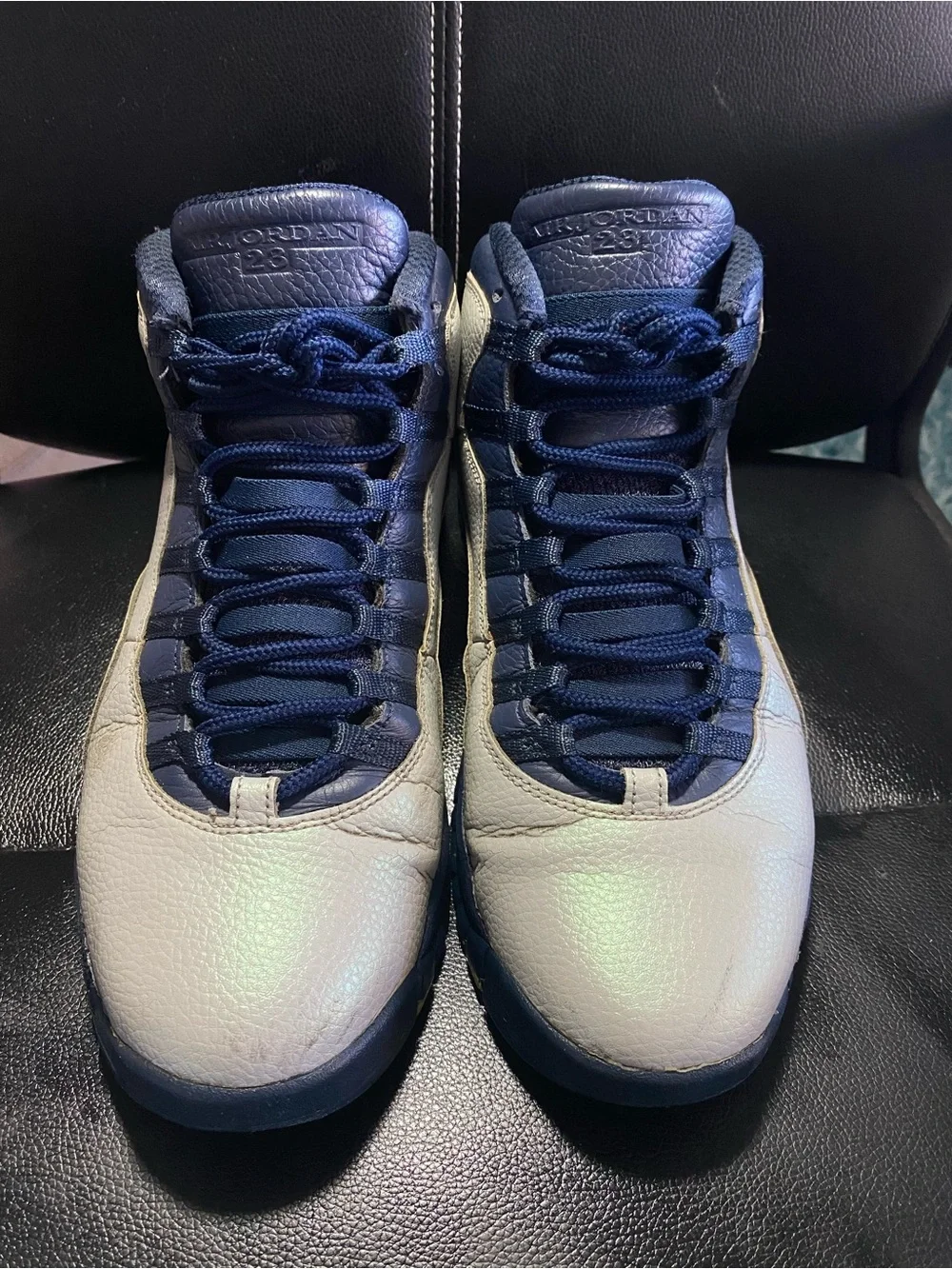 Air Jordan 10 Retro ‘Rio Navy and White Basketball Sneakers Size 11